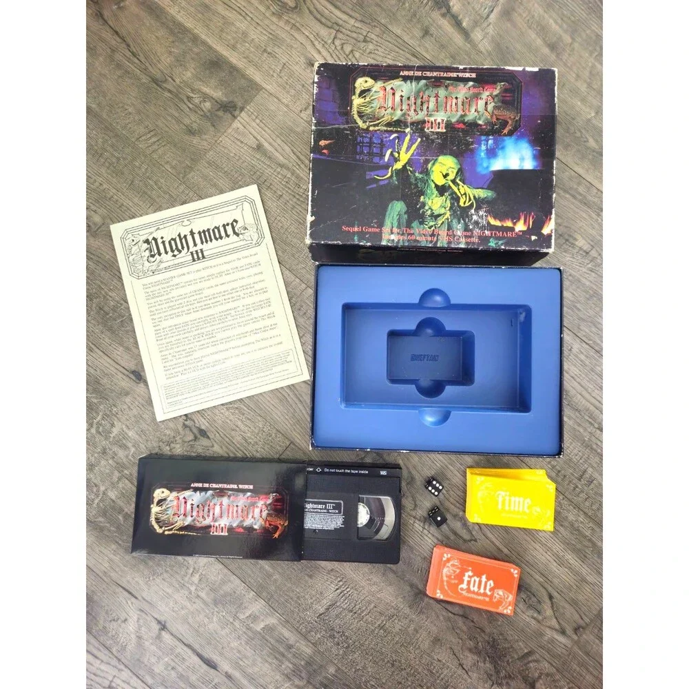 Vintage 1992 Nightmare III Video Board Game VHS Anne De Chantraine Witch